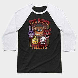 Five Nights at Freddys Face Baseball T-Shirt